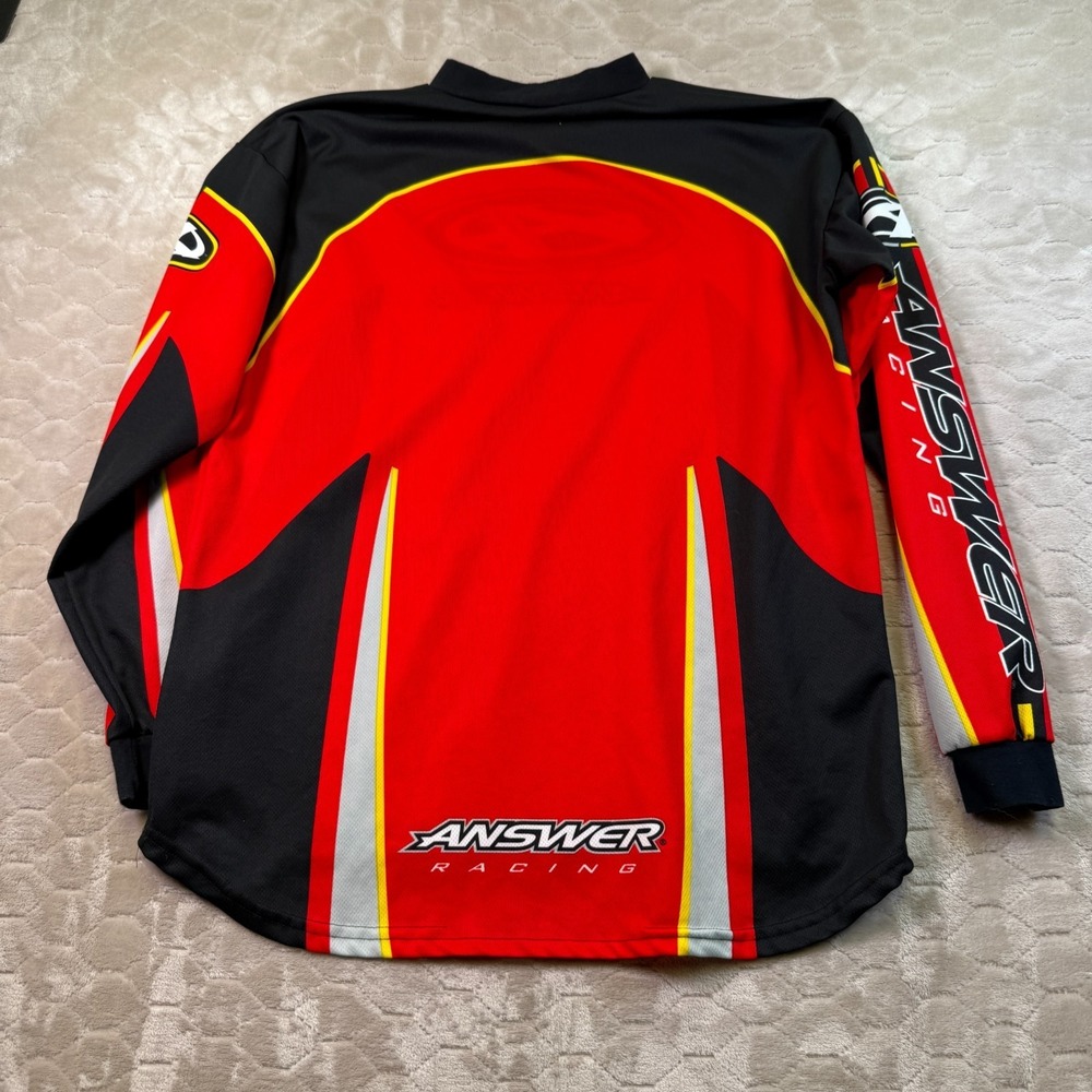 VTG Answer Racing Motocross Jersey Men's Size S Red Made In USA Shirt - Picture 10 of 11